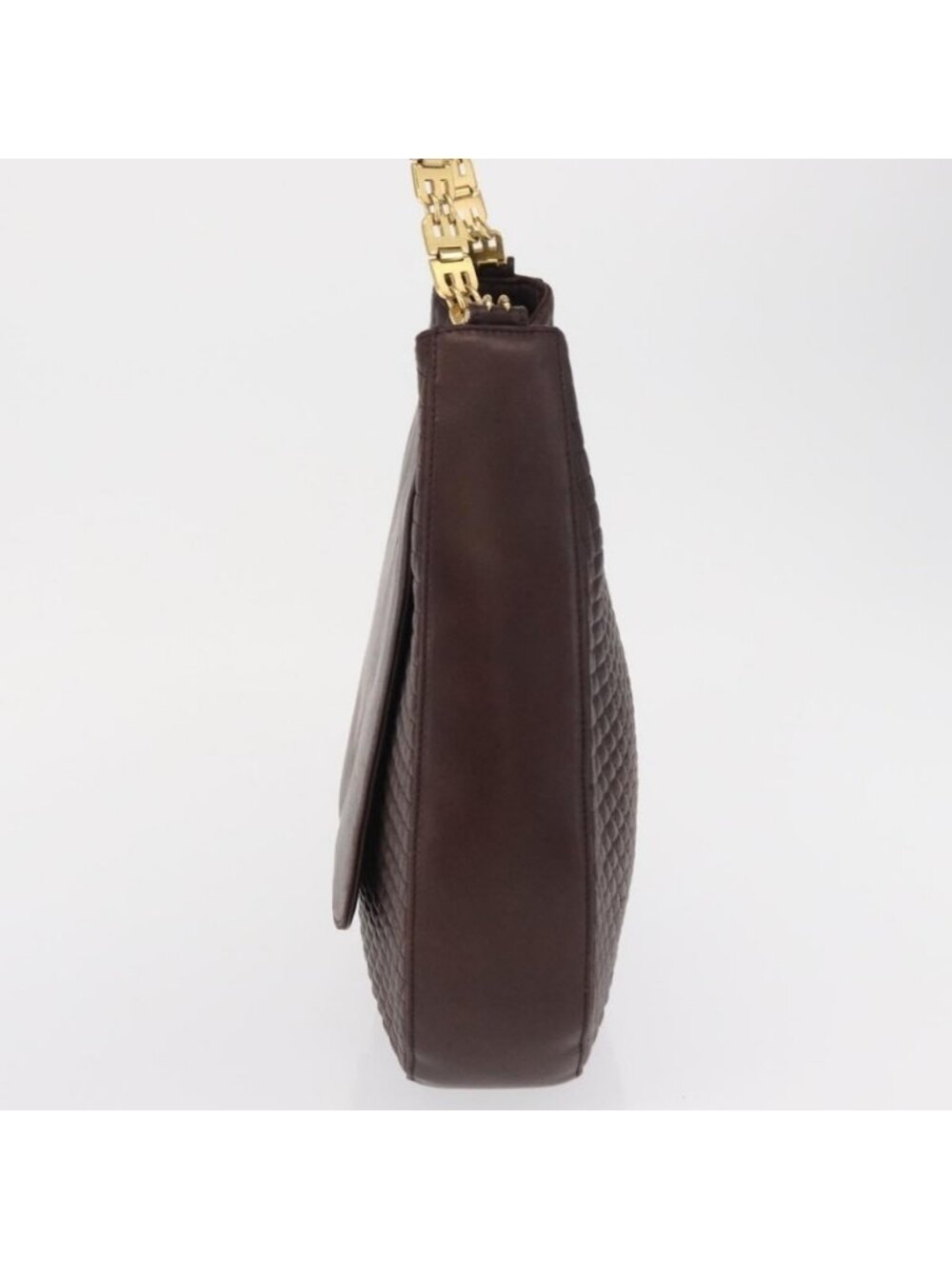 Authentic BALLY Shoulder Bag Leather Brown Gold - Picture 11 of 16